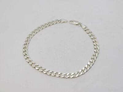 Pulsera italiana de plata de ley con eslabones de cadena vintage c1970 21 cm de longitud Foto 1 de 4