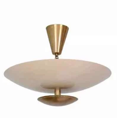 Pendant Sputnik Chandelier Mid Century Modern Raw Brass Ceiling Flushmount Light - Image 1 of 4