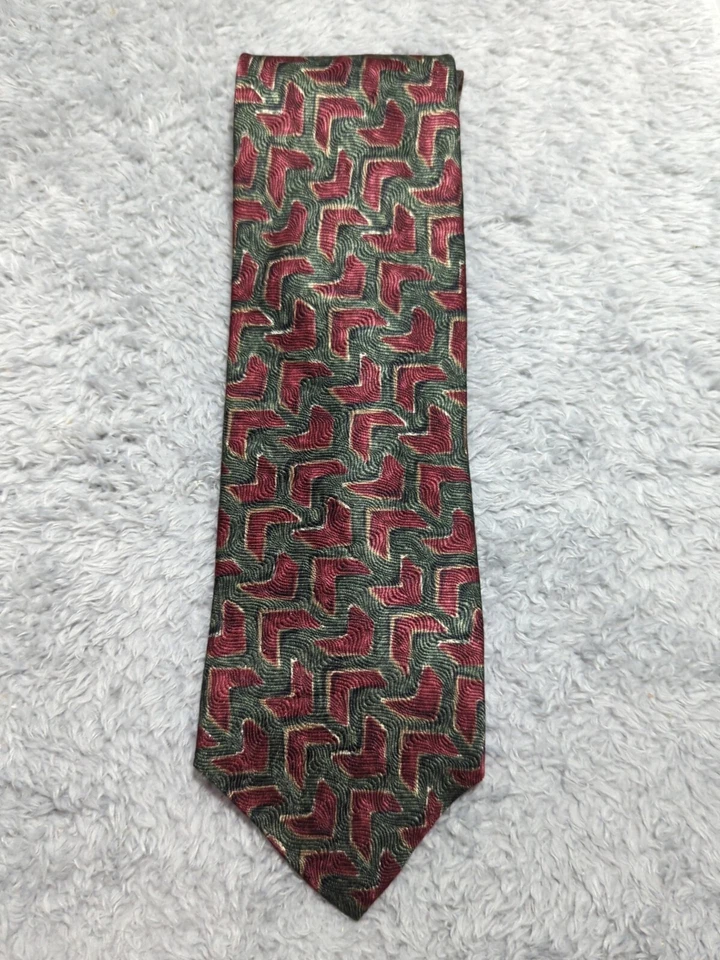 Corbata Bill Blass patrón geométrico de seda Foto 1 de 4