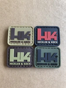 HK PATCH HECKLER SET OF 4 TOTAL PATCHES HK45 Hk45c P30 VP9 VP40 USP Mark 23 P7 - Picture 1 of 4