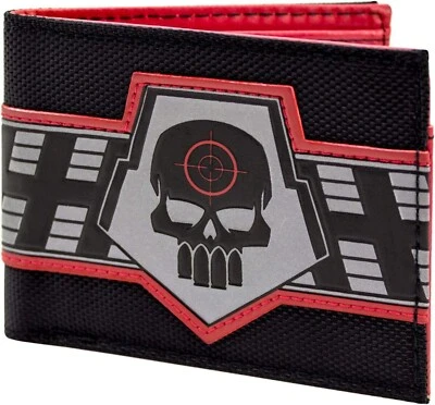 Bioworld DC Comics Suicide Squad Deadshot Logo Bi-Fold Faux Leather Wallet - Image 1 of 4