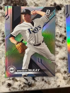 2019 BOWMAN PLATINUM SKY BLUE PARALLEL PROSPECT CARD RAYS BRENDAN MCKAY #TOP-85 - Picture 1 of 1