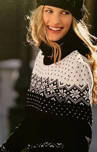 Ladies Snowflake Sweater( size S,M,ML,XL,) Knitting Pattern - Picture 1 of 1