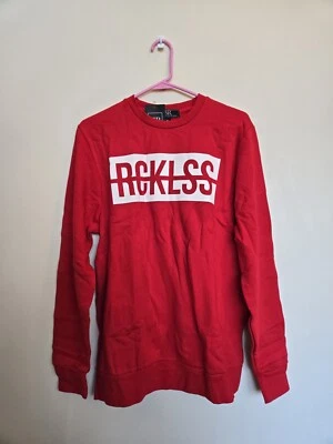 Sudadera para hombre joven e imprudente cuello redondo manga larga roja blanca mediana  Foto 1 de 4