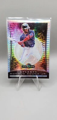 2020 Panini Chronicles #18 RONALD ACUNA JR Titan Hyper Prizm #'d 87/299 BRAVES - Image 1 of 2