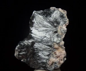PYROLUSITE - lustrous crystals --- GERMANY Schwarzwald Gremmelsbach /pj544 - Picture 1 of 13