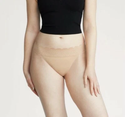 SMALL- ICON SPEAX Undies For Light Leaks- Undies Size S- THONG-BEIGE - Image 1 of 4