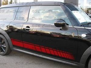 Side-Stripes Aufkleber Seitenstreifen f. BMW MINI COOPER CLUBMAN R55 Works Jack - Picture 1 of 2