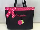 Personalized Baby Girl Diaper Bag Tote Monogrammed Cute Ladybug