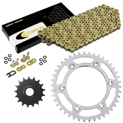 Kit de cadena de transmisión y piñones de junta tórica dorada para KTM 640 LC4 1999-2006 Foto 1 de 4