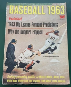Orlando Cepeda, Baseball 1963 magazine, includes Mickey Mantle profile - Bild 1 von 2