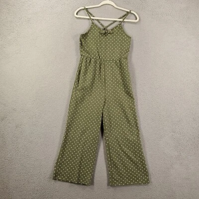 Antiguo Mono Azul Marino Juvenil Niñas Juniors XL 14 Verde Lunares Bolsillos Calados Foto 1 de 4