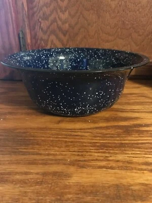 Blue Speckle Small Wash Basin - Enamelware - Reproduction - 64065 - Image 1 of 3