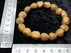 Bracelet JASPE JAUNE en pierre roulée naturelle de qualité - lithotherapie reiki - Picture 1 of 2