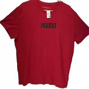 Aeropostale T Shirt 1987 XL Red New With Tags - Picture 1 of 9