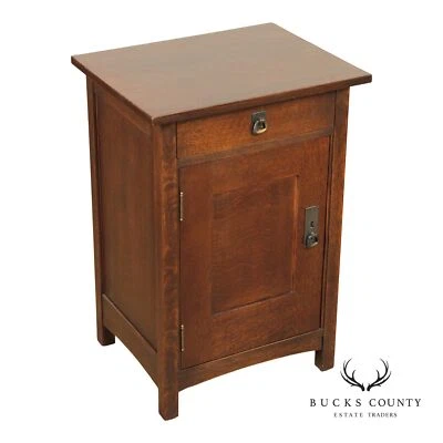 Mesita de noche armario roble Stickley Mission Collection Foto 1 de 4