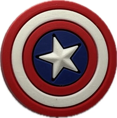 Light Up LED Motion Sensor Captain America Shield Crocs Charm/Jibbitz