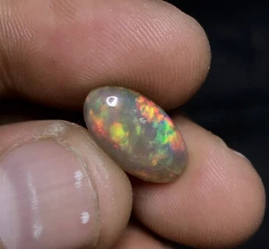 Cabujón ópalo etíope blanco natural 16X9X5 mm piedra preciosa suelta 4-36 - Imagen 1 de 3