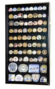 Große Challenge Münzvitrine Box Halter Militär Münzen 98% UV verstellbar - Bild 1 von 32