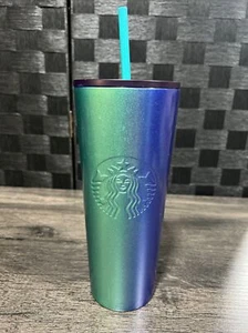 Starbucks Blue Teal Ombre Stainless Steel Tumbler 24 Fl Oz - Picture 1 of 5