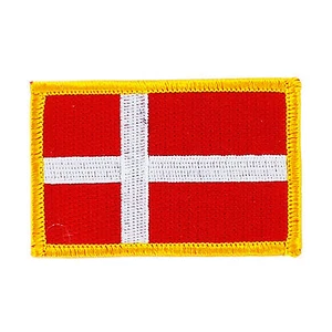 FLAG PATCH PATCHES Denmark danish IRON ON COUNTRY EMBROIDERED WORLD FLAG - Bild 1 von 1