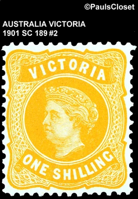 VICTORIA 1901 SC 189 REINA VICTORIA 1/- NARANJA AMARILLO MHR F/VFINE #2 Foto 1 de 2