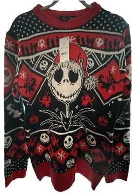Suéter Pesadilla Antes de Navidad Jack Skellington Feo Navidad Nuevo Mediano Foto 1 de 4