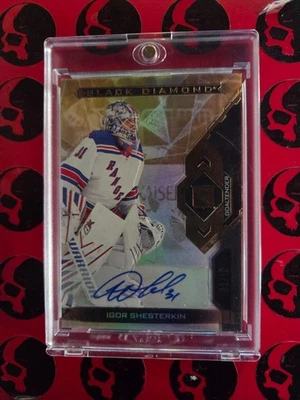 2022-23 Igor Shesterkin Black Diamond /10 Auto #BDB-IS New York Rangers UD - Image 1 of 2