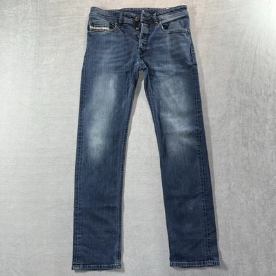 Jeans Diesel Waykee Hombre 29x32 Pierna Recta Elastizados 0814W Opio Desvanece Botón Mosca Foto 1 de 4
