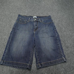 Pantalones Cortos Levis 515 Mujer 8 Azul Denim Perfectamente Adelgazantes Elastizados Jean Bermuda - Imagen 1 de 9