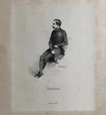 Charlet —  Louis Napoléon Bonaparte — lithographie /chine — Villain — c. 1840. - Photo 1/3