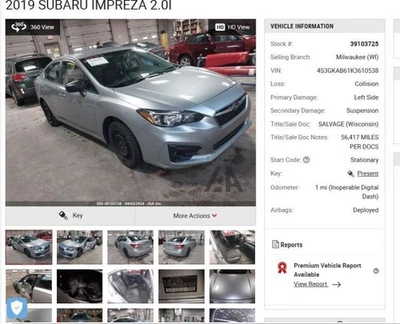 Grille Upper Gray Surround Fits 17-19 IMPREZA 4254793 Foto 1 de 4