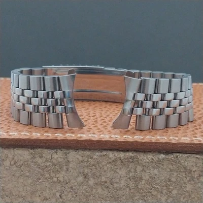 Pulsera de reloj JB Champion ovalada de acero inoxidable sin usar y 19 mm 49 eslabones finales Foto 1 de 4