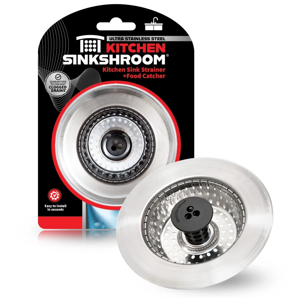Kitchen SinkShroom® Colador Revolucionario con Tecnología Anti-Obstrucción de TubShroom Foto 1 de 4