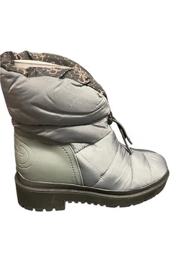 Guess Mujer Leeda Puffer Botas Clima Frío Gris Oscuro 8.5 Invierno Nieve Foto 1 de 4