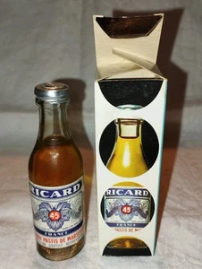 Mignonnette RICARD 45° Echantillon GRATUIT carton 1970's Capsule scellée TBE - Imagen 1 de 11