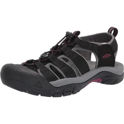 Sandalia deportiva para mujer KEEN talla 9 Newport H2 negra/vino frambuesa, zapatos de senderismo Foto 1 de 4