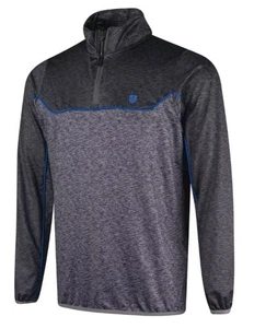 Jersey de golf Island Green Matchplay cremallera para hombre XL gris azul forrado de lana térmica - Imagen 1 de 15