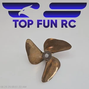 Octura Y57213 1/4" 3 Blade Brass Propeller - Picture 1 of 3