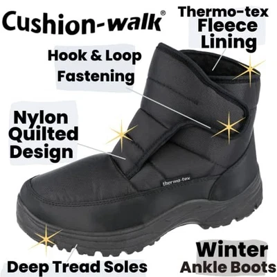 STIVALI DA NEVE TERMICI DA UOMO INVERNALI THERMO TEX CALDI PELLICCIA SCI ANTISCIVOLO TAGLIA 8 (EU42) - Immagine 1 di 4