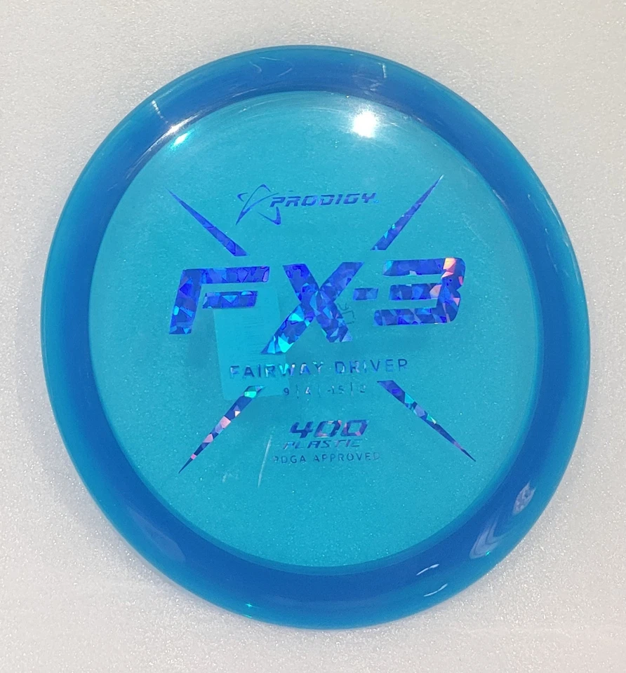 Prodigy Discs FX-3 400 Plastic Fairway Driver Blue W/Blue Shatter Stamp 175G NEW - Image 1 of 3