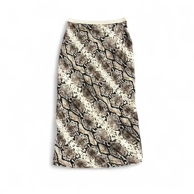 CAMI nyc seda estampado serpiente falda midi con abertura talla XS Foto 1 de 4