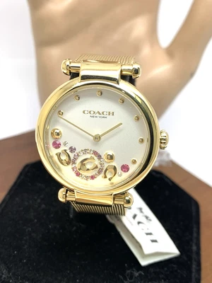 Coach Women's Watch 14504003 Cary Quartz Silver Dial Gold Stainless Steel 34mm - Image 1 of 4