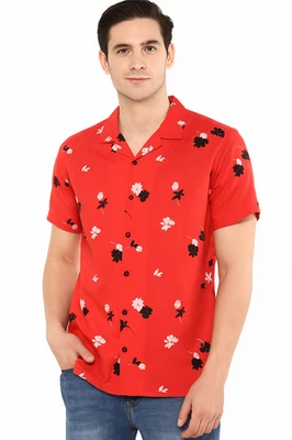 Camisa de campamento relajada Asos Design 4XL camisa con botones talla grande y alta Foto 1 de 4