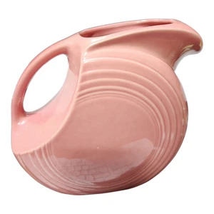 Vintage Original Fiestaware Disk Pitcher in P86 Rose Pink Fiesta Ware 7” H - Picture 1 of 9