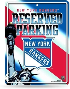 New York Rangers Metal Parking Sign, Reserved, 8.5 x 11 Inch, High Resolution - Picture 1 of 1
