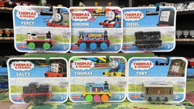 LOTE DE 6 Thomas Push Along Metal Toy Train - Percy Diesel Salty Gordon Toby NUEVO Foto 1 de 4