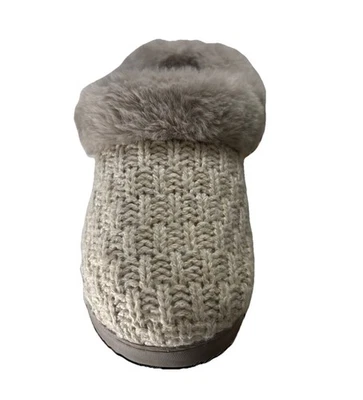 Zapatillas Dearfoams para mujer medianas 7/8 de espuma viscoelástica avena brezo nuevas Foto 1 de 4