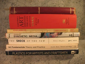 lot old ART BOOKs Through the ages Painting with synthetic media modern theory & - Foto 1 di 3