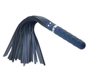 Pure Romance HITS the SPOT • Vegan Leather Whip (Tasseled Flogger) with Vibrator - Picture 1 of 6